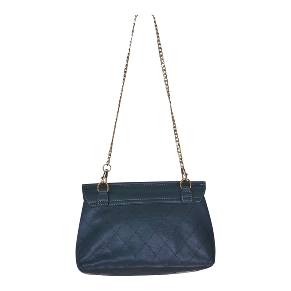 $6500 Chanel Blue Crossbody Quilted Bag ChainStrap Women Blue Gold Double Button - Picture 3 of 16